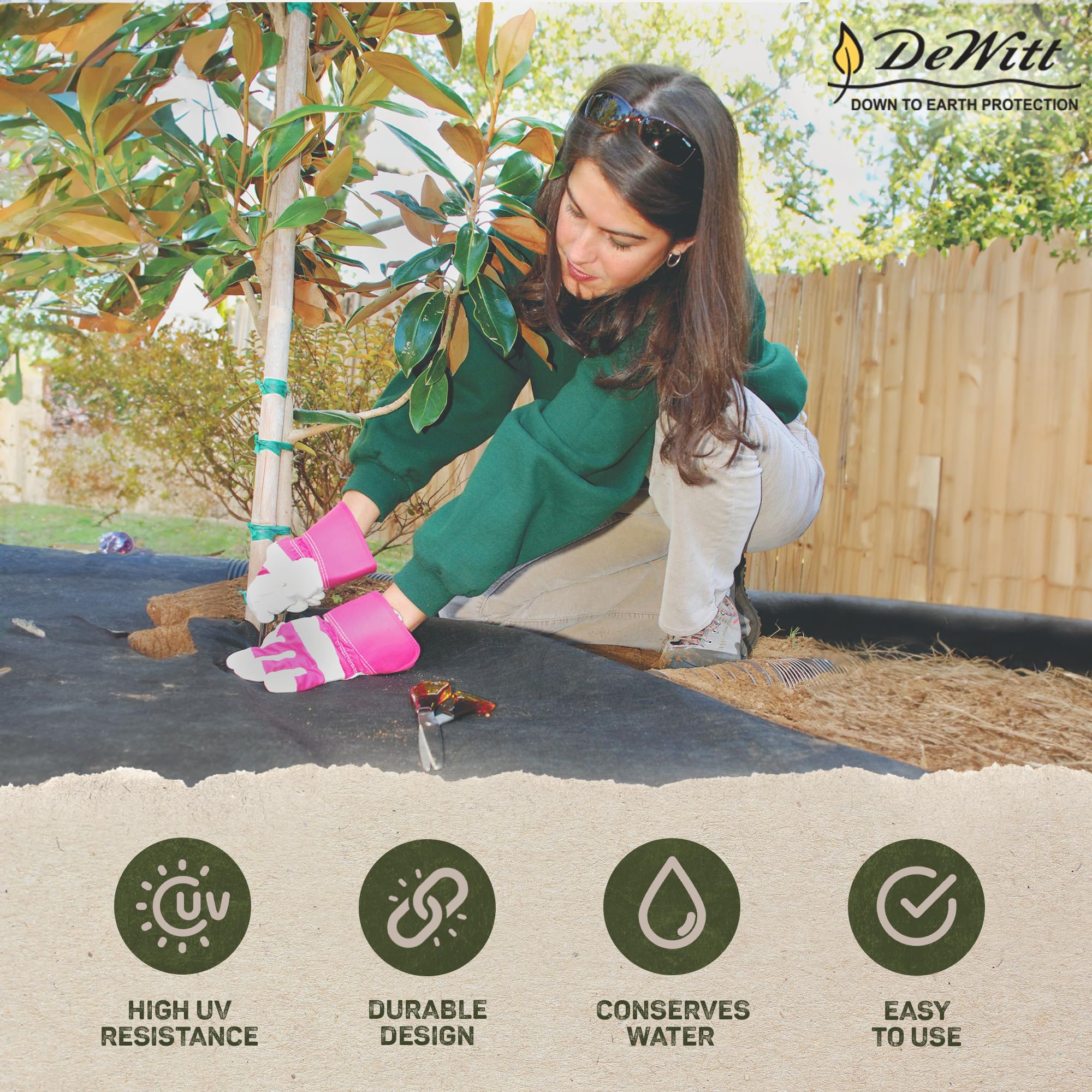 Dewitt 30 Year Professional Weed Control Fabric 3 oz, Brown, 3 x 100 Feet – Heavy-Duty Landscape Barrier and Ground Cover for Gardens, Raised Beds, Walkways, and Outdoor Landscaping - Image 5